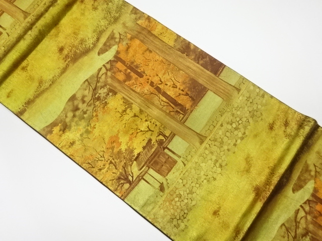 JAPANESE KIMONO / VINTAGE FUKURO OBI / MAPLE LEAVES